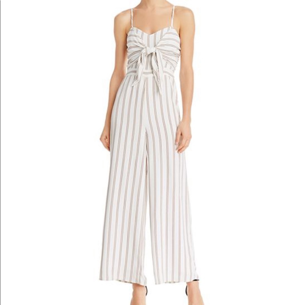 Navy striped jumpsuit